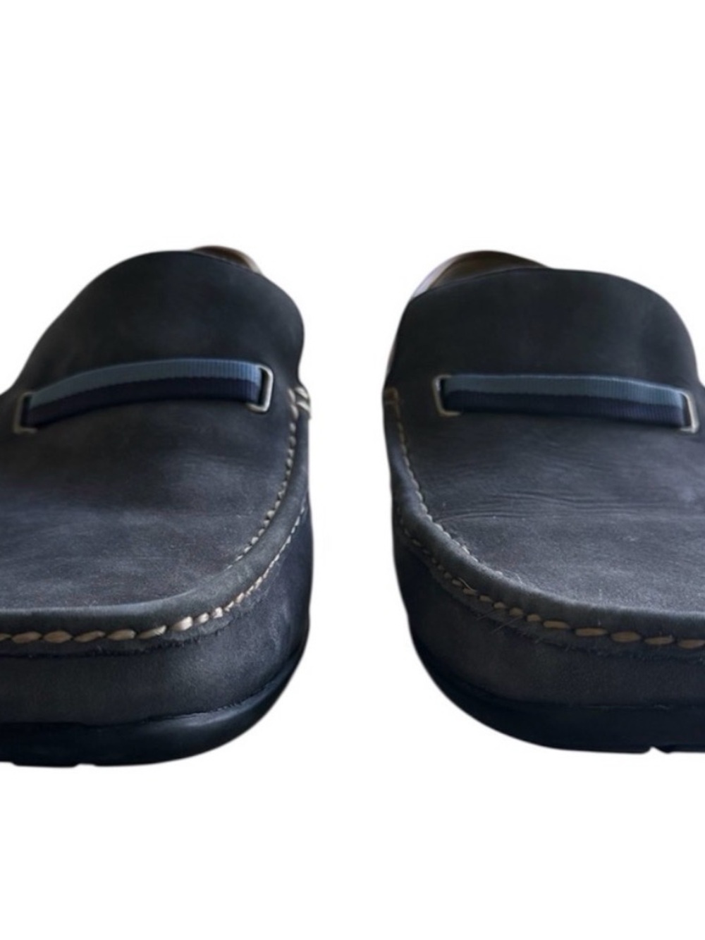 Like New! Johnston & Murphy Blue Gray Suede Loafers Size 11.5M - Picture 5 of 11